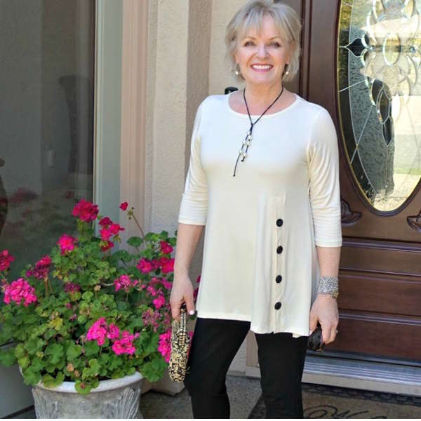 Buttoned Tunic for Women Over 40 - Jennifer, A Well Styled Life