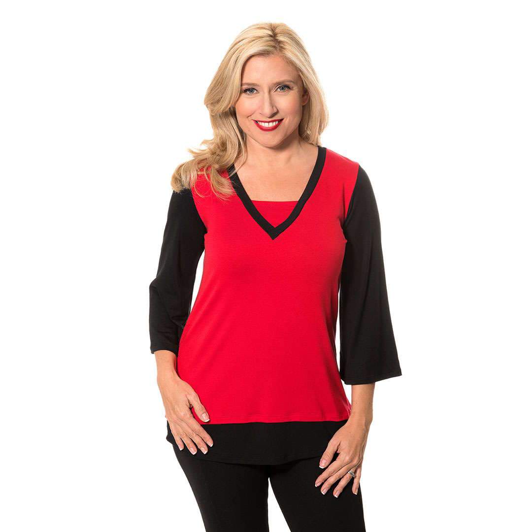 Layered V-Neck Woman’s Top