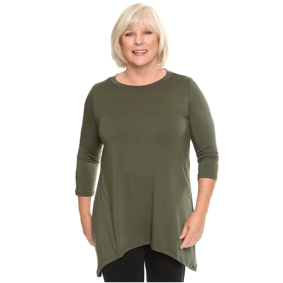 Olive  high neck women's top
