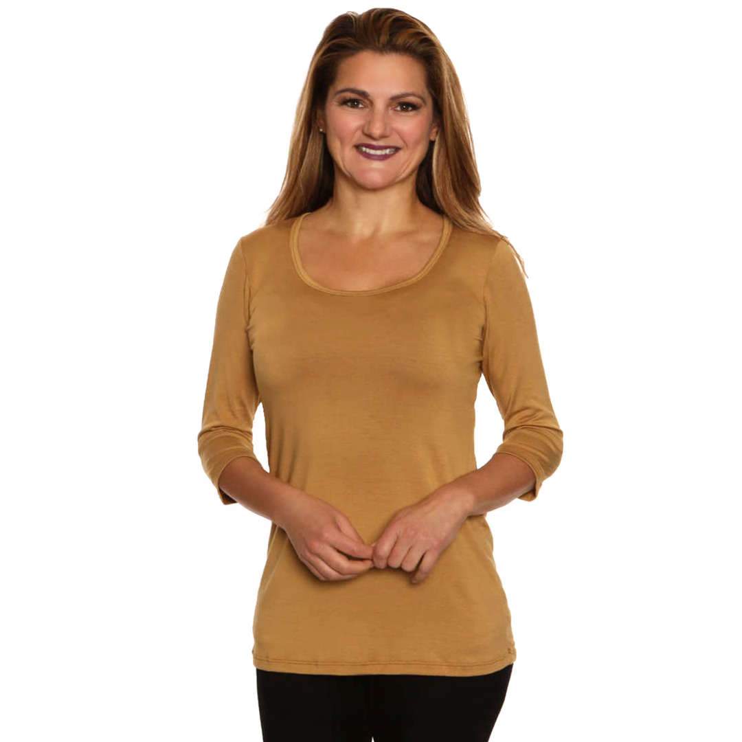 Simple Comfort scoop neck womens top – Covered Perfectly